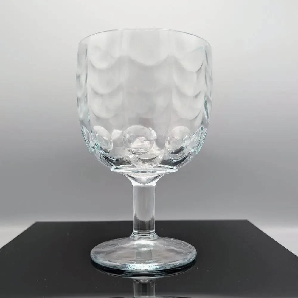 Vintage Bartlett Collins Btc8 Clear Drape Optic Water Goblet